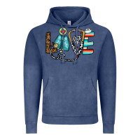 Vintage Denim love nurse Vintage Hoodie - CowhideDigitalArt