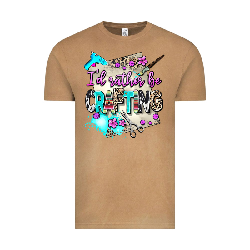 I D Rather Be Crafting Vintage Tee by AdoDesignShop | Teevron