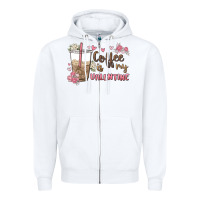White coffee is my valentine Zipper Hoodie - MaliasSmallBusiness