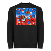 Black american popsicle and stars Heavyweight Sweatshirt - AdoDesignShop
