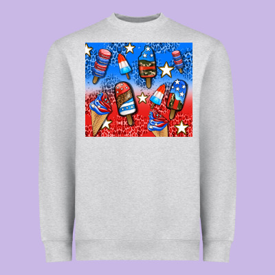 American Popsicle And Stars Heavyweight Sweatshirt Designed By Adodesignshop