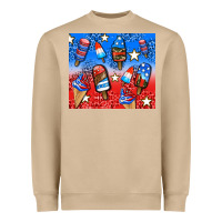 Mushroom american popsicle and stars Heavyweight Sweatshirt - AdoDesignShop
