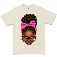 Bone afro messy bun pink bow Premium Tee - texasbilliewilder