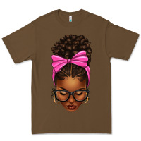 Cacao afro messy bun pink bow Premium Tee - texasbilliewilder