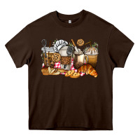Chocolate Brown bakery coffee cups Heavy Core Tee - texasbilliewilder