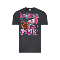 Vintage Black in october we wear cheer pink football Vintage Tee - AdoDesignShop