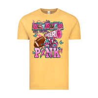 Vintage Mustard in october we wear cheer pink football Vintage Tee - AdoDesignShop