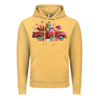 Vintage Mustard valentine's day truck photography love side view Vintage Hoodie - FaDigitalArtStudio