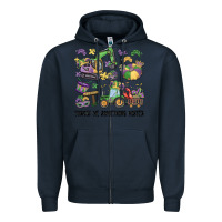 Navy throw me something mister Zipper Hoodie - MaliasSmallBusiness