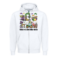 White throw me something mister Zipper Hoodie - MaliasSmallBusiness