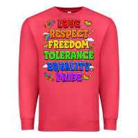 Cardinal love respect freedom tolerance equality pride Premium Sweatshirt - LillyAllenDesigns