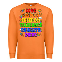 Carrot love respect freedom tolerance equality pride Premium Sweatshirt - LillyAllenDesigns