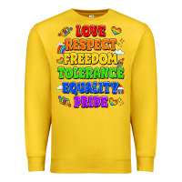Lemon love respect freedom tolerance equality pride Premium Sweatshirt - LillyAllenDesigns