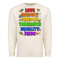 Sandshell love respect freedom tolerance equality pride Premium Sweatshirt - LillyAllenDesigns