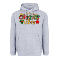 Heather Grey christmas vibes Heavyweight Hoodie - BundleAndBundleShop