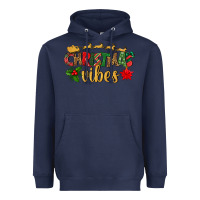 Navy christmas vibes Heavyweight Hoodie - BundleAndBundleShop