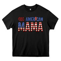 Black all american mama zillion Heavy Core Tee - Zillion Design Studio