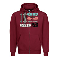 Burgundy worry less Zipper Hoodie - MaliasSmallBusiness