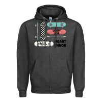 Charcoal Heather worry less Zipper Hoodie - MaliasSmallBusiness