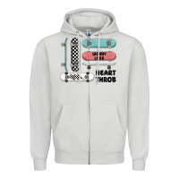 Dove Grey worry less Zipper Hoodie - MaliasSmallBusiness