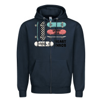 Navy worry less Zipper Hoodie - MaliasSmallBusiness