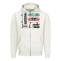 Oatmeal Heather worry less Zipper Hoodie - MaliasSmallBusiness