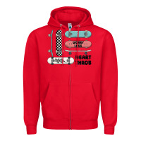 Red worry less Zipper Hoodie - MaliasSmallBusiness