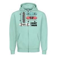 Seafoam worry less Zipper Hoodie - MaliasSmallBusiness