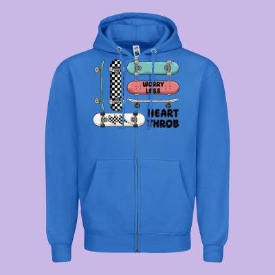 Worry Less Zipper Hoodie Designed By Maliassmallbusiness