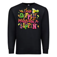 Black chip dippin' margarita sippin' Premium Sweatshirt - LillyAllenDesigns