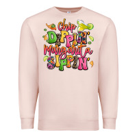 Pale Pink chip dippin' margarita sippin' Premium Sweatshirt - LillyAllenDesigns