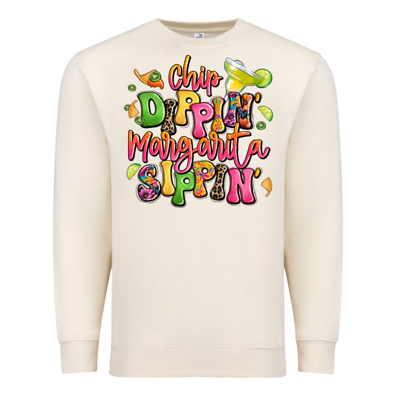 Chip Dippin' Margarita Sippin' Premium Sweatshirt by LillyAllenDesigns | Teevron