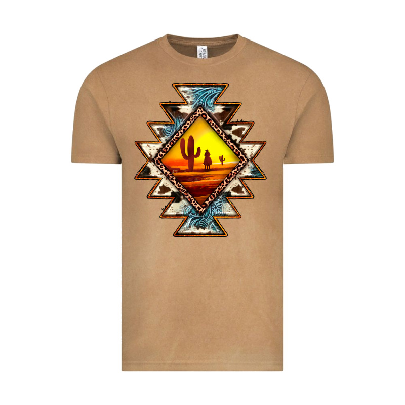 Cowhide Leopard Sunset Aztec Vintage Tee by JahusDesignShop | Teevron