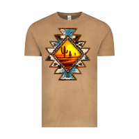 Vintage Camel cowhide leopard sunset aztec Vintage Tee - JahusDesignShop
