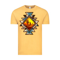 Vintage Mustard cowhide leopard sunset aztec Vintage Tee - JahusDesignShop