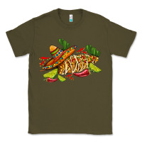 Army Green mexican elote corn sombrero lime and  cactus Classic Tee - AdoDesignShop