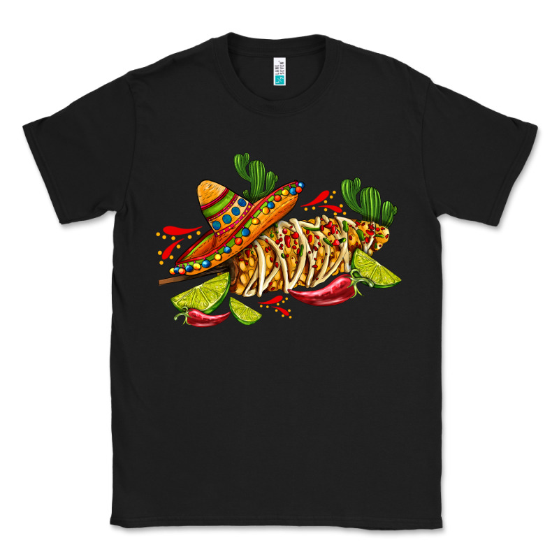 Mexican Elote Corn Sombrero Lime And  Cactus Classic Tee by AdoDesignShop | Teevron