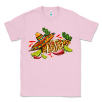 Bubblegum Pink mexican elote corn sombrero lime and  cactus Classic Tee - AdoDesignShop