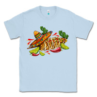 Dusty Blue mexican elote corn sombrero lime and  cactus Classic Tee - AdoDesignShop