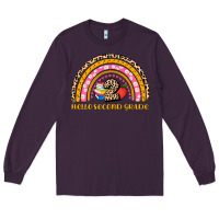 Plum back to school rainbow hello second grade Long Sleeve Tee - AdoDesignShop