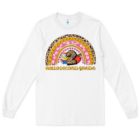 White back to school rainbow hello second grade Long Sleeve Tee - AdoDesignShop