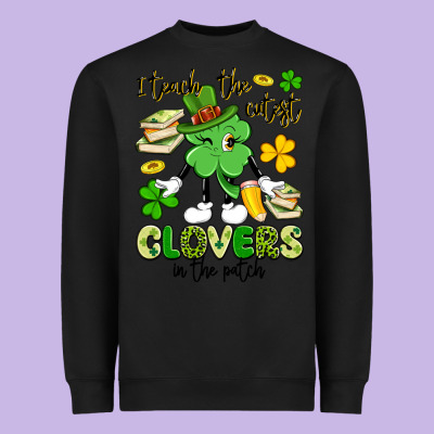 I Teach The Cutest Clovers In The Patch Heavyweight Sweatshirt Designed By Artiststas
