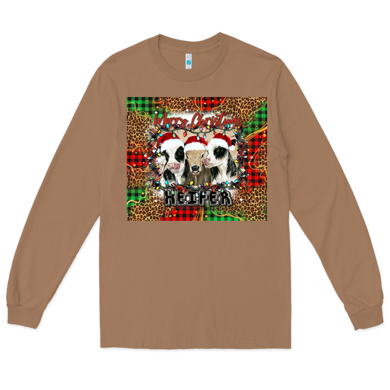 Merry Christmas Heifer Long Sleeve Tee by Jasminsmagicworld | Teevron
