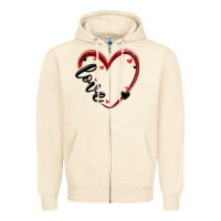 Sandshell valentines day heart Zipper Hoodie - MaliasSmallBusiness
