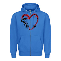 True Royal valentines day heart Zipper Hoodie - MaliasSmallBusiness