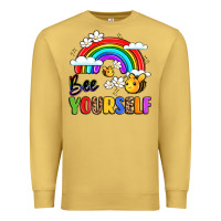 Antique Gold bee yourself Premium Sweatshirt - LillyAllenDesigns