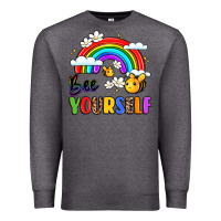 Charcoal Heather bee yourself Premium Sweatshirt - LillyAllenDesigns