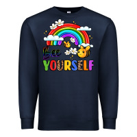 Navy bee yourself Premium Sweatshirt - LillyAllenDesigns