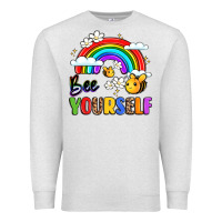 Oatmeal Heather bee yourself Premium Sweatshirt - LillyAllenDesigns