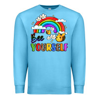 Ocean Blue bee yourself Premium Sweatshirt - LillyAllenDesigns